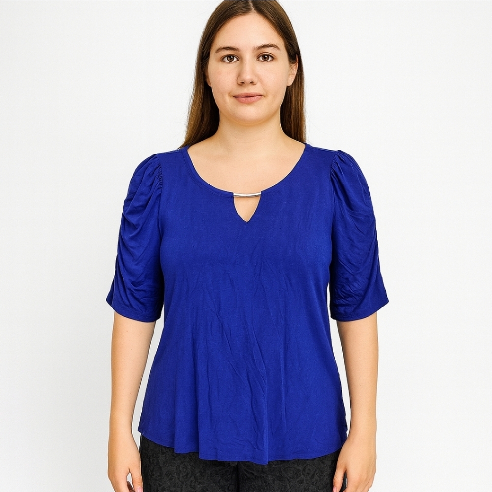 White House Black Market Royal Blue With Metal Bar On Chest Sz Sm
